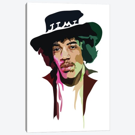 Jimi Hendrix Canvas Print #AMK37} by Anna Mckay Canvas Print