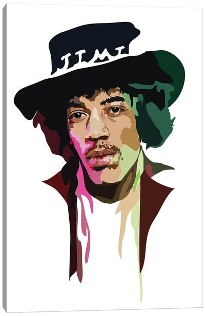 Jimi Hendrix Canvas Art Print - Anna Mckay