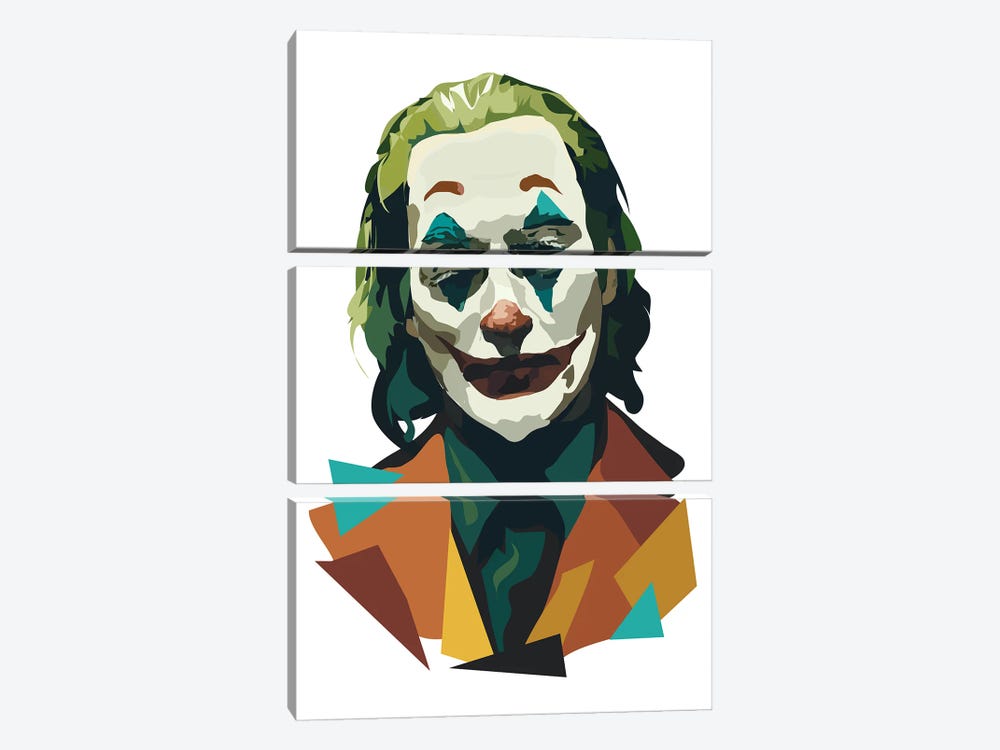 Joaquin Phoenix Joker by Anna Mckay 3-piece Canvas Art Print