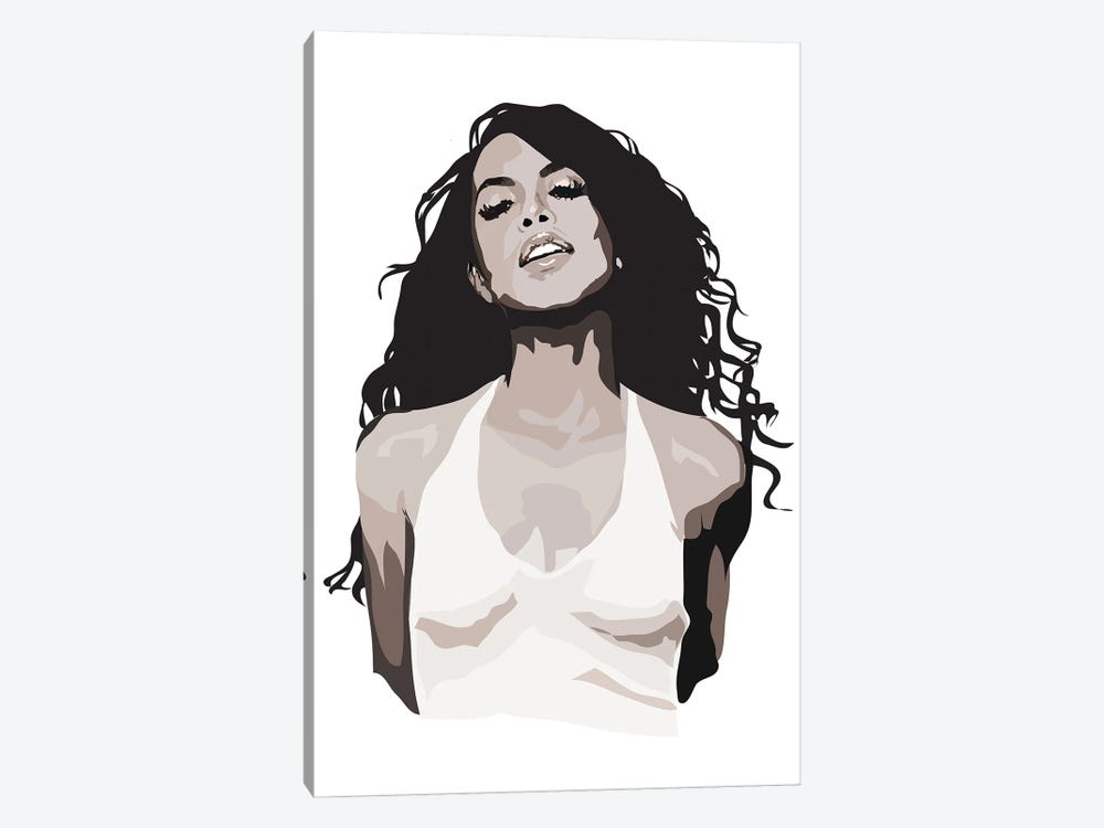 Aaliyah Black and White by Anna Mckay 1-piece Canvas Art