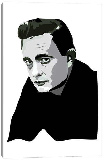 Johnny Cash Canvas Art Print - Anna Mckay