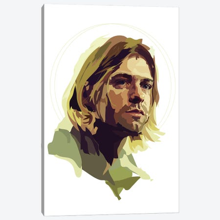 Kurt Cobain Canvas Print #AMK44} by Anna Mckay Canvas Art