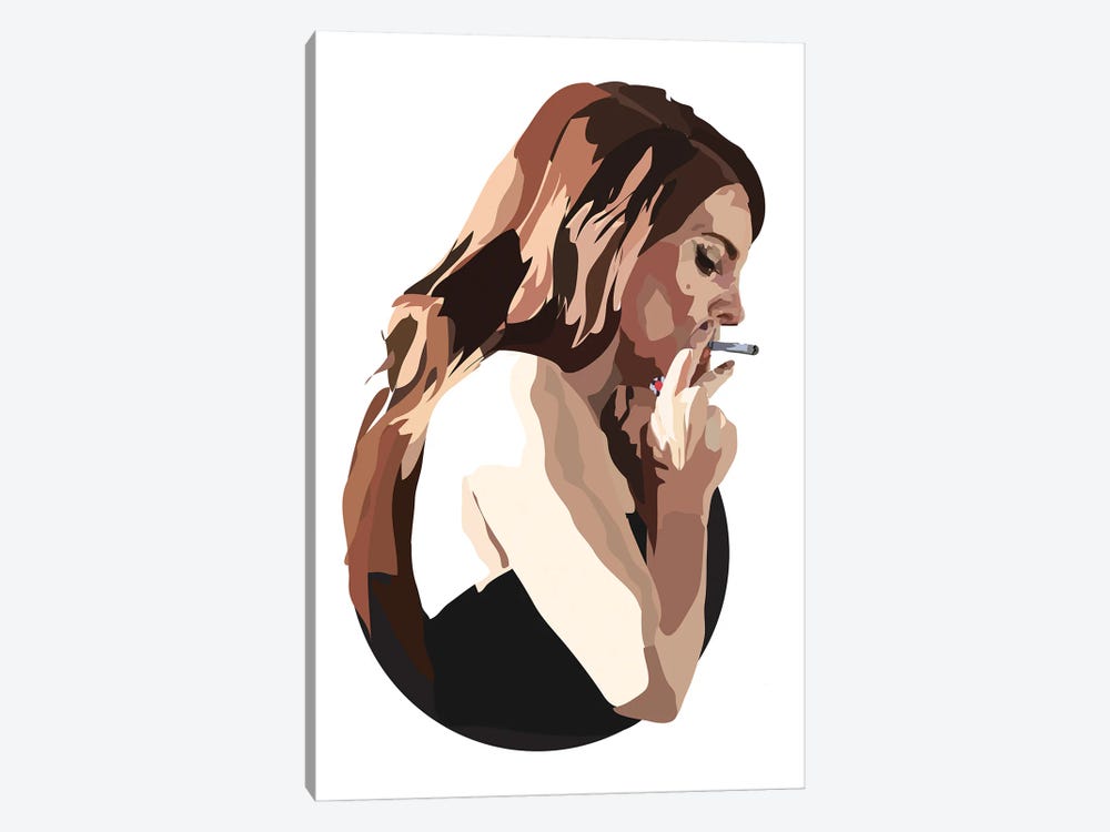 Lana Del Rey With Cigarette by Anna Mckay 1-piece Canvas Art Print