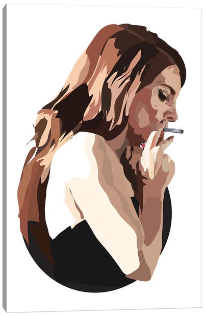 Lana Del Rey With Cigarette Canvas Art Print - Lana Del Rey