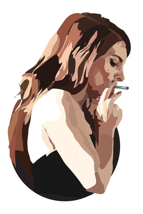 Lana Del Rey With Cigarette