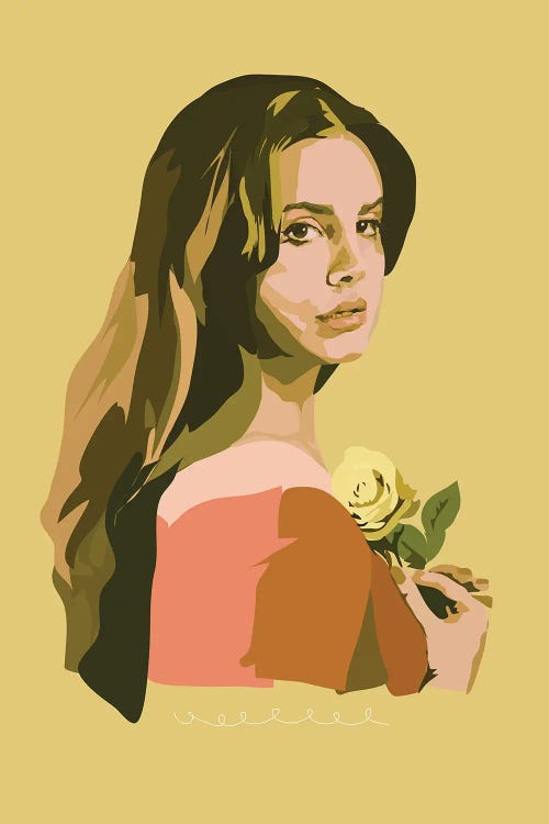 Lana Del Rey With Rose