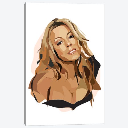 Mariah Carey Canvas Print #AMK53} by Anna Mckay Canvas Art
