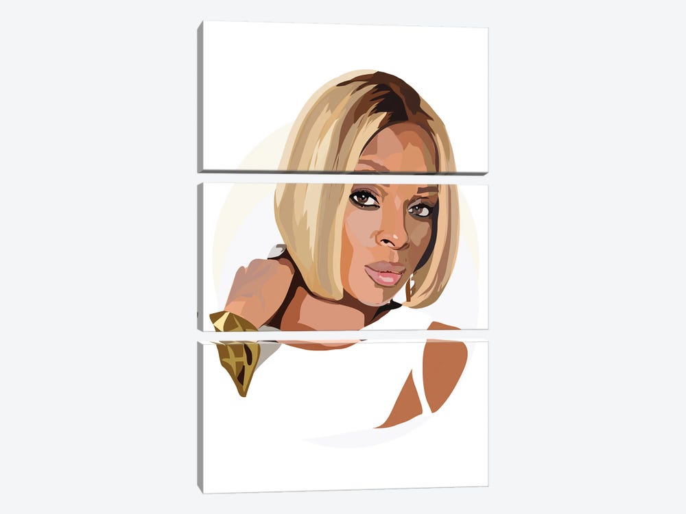 Mary J Blige by Anna Mckay 3-piece Canvas Artwork