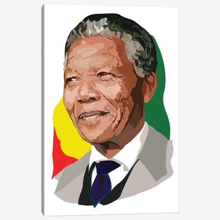 Nelson Mandela Canvas Print #AMK58} by Anna Mckay Canvas Artwork