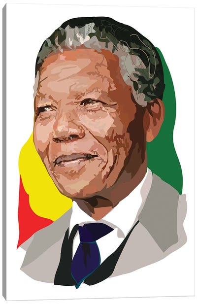 Nelson Mandela Canvas Art Print - Anna Mckay