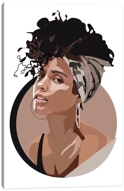Alicia Keys Canvas Art Print - Anna Mckay