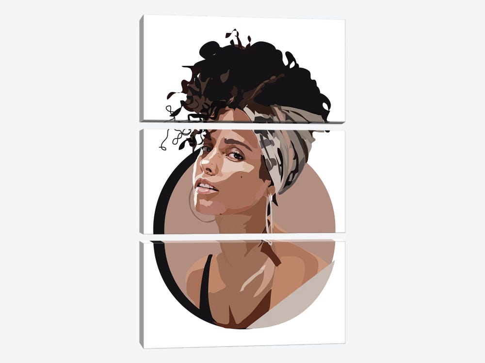 Alicia Keys by Anna Mckay 3-piece Canvas Art