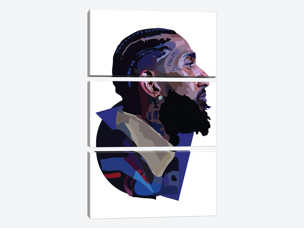 Nipsey Hussle by Anna Mckay 3-piece Canvas Wall Art