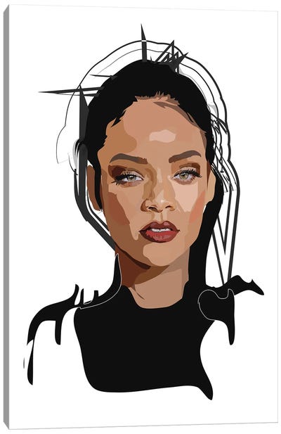 Rihanna Canvas Art Print - Anna Mckay