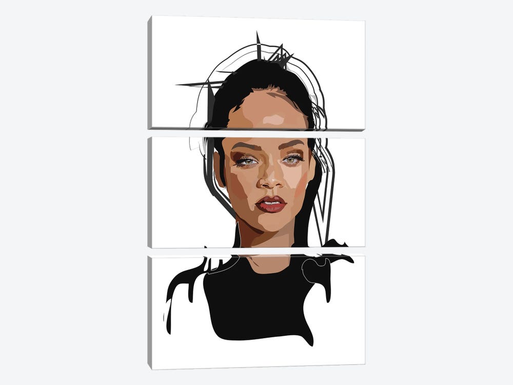 Rihanna by Anna Mckay 3-piece Canvas Art
