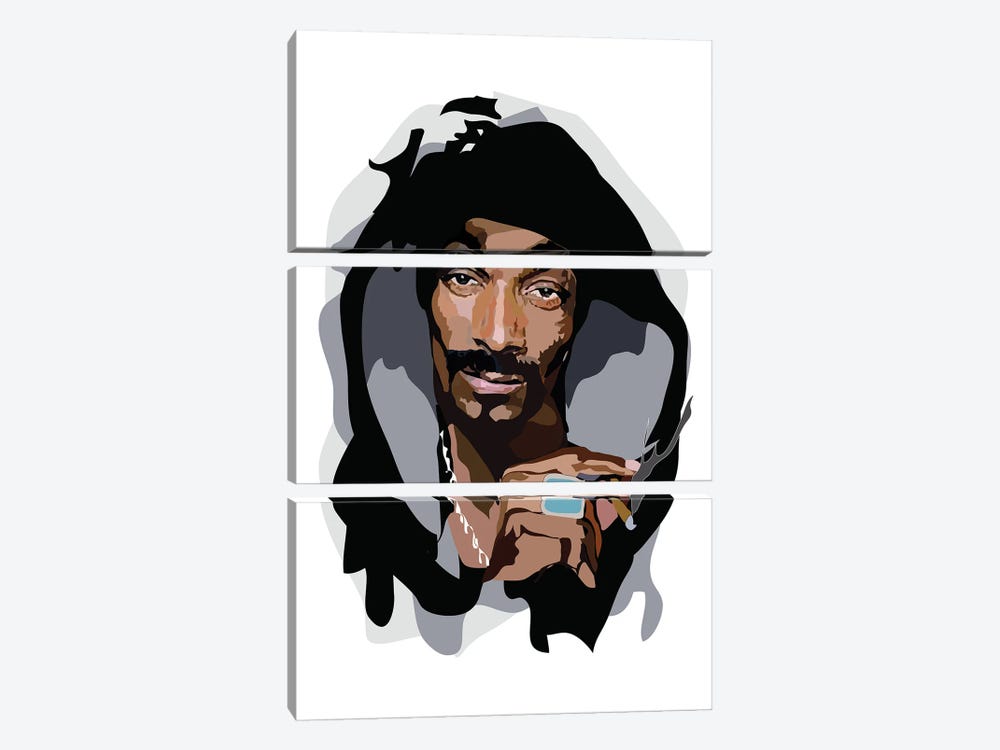 Snoop Dogg by Anna Mckay 3-piece Canvas Print