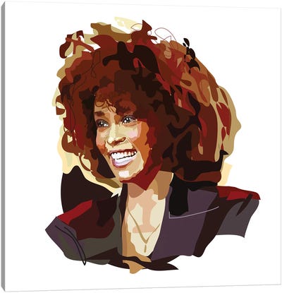 Whitney Houston Canvas Art Print - Anna Mckay