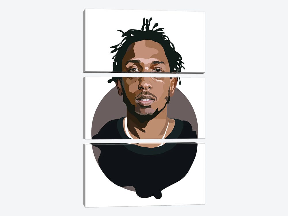 Kendrick Lamar by Anna Mckay 3-piece Art Print