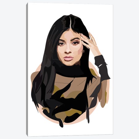 Kylie Jenner Canvas Print #AMK82} by Anna Mckay Canvas Print