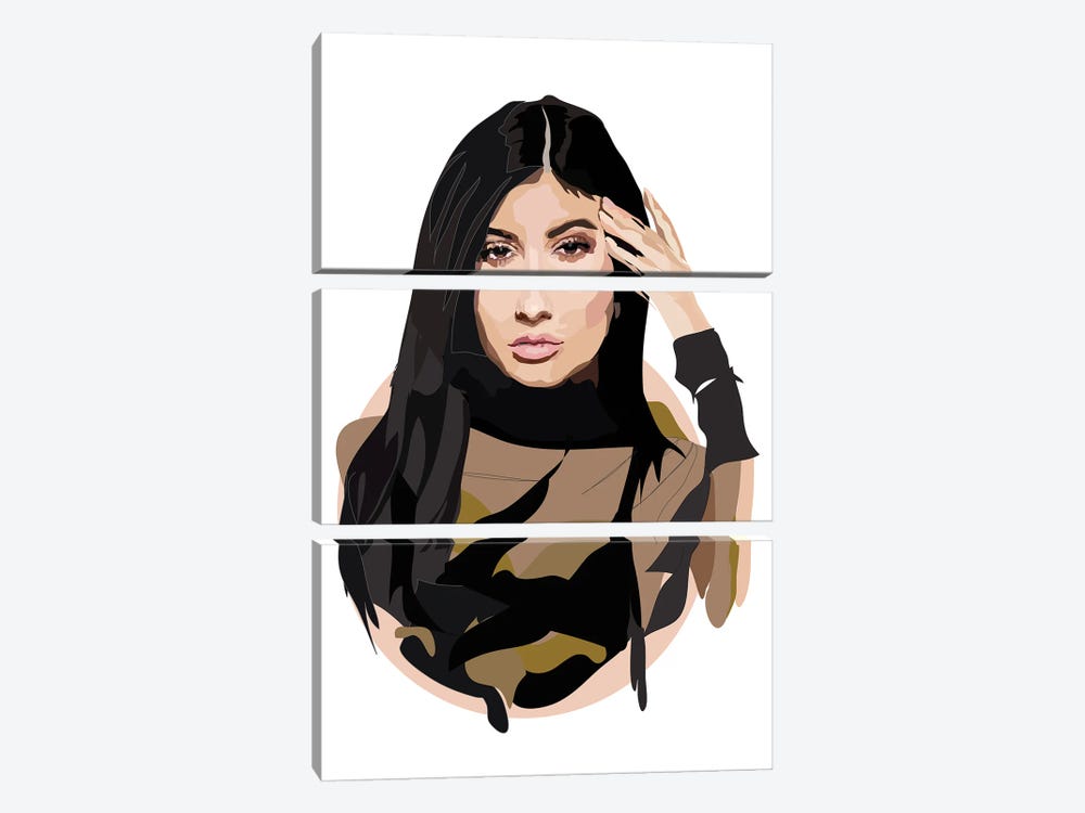 Kylie Jenner by Anna Mckay 3-piece Canvas Art