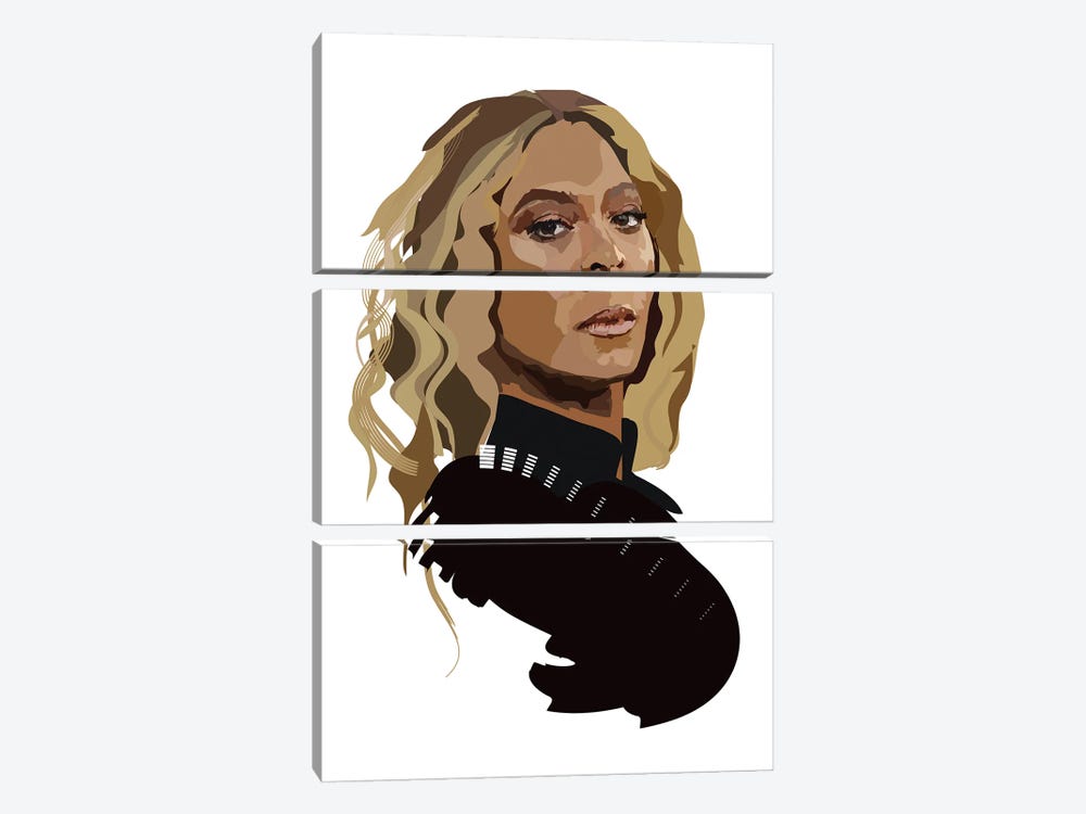 Beyonce by Anna Mckay 3-piece Canvas Art Print