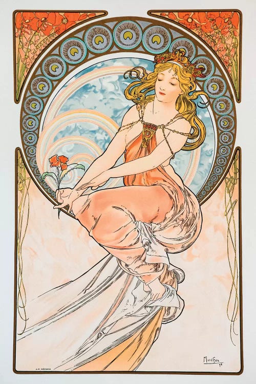 Lily by Alphonse Mucha wall art