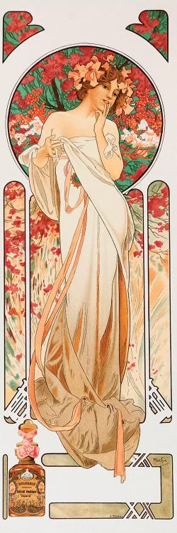 Perfume by Alphonse Mucha wall art