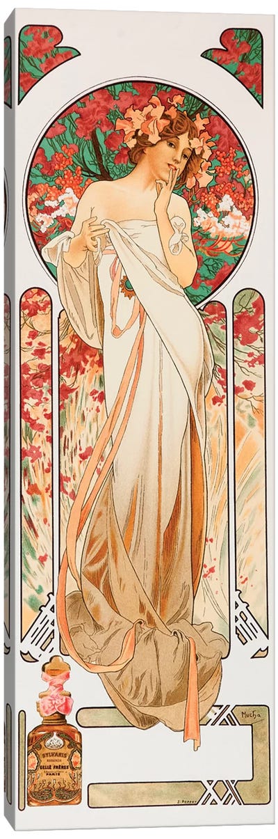 Perfume Canvas Art Print - Alphonse Mucha
