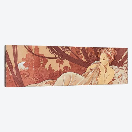 Sepia Canvas Print #AMM22} by Alphonse Mucha Canvas Print