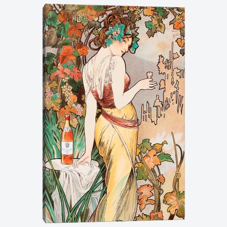 Cognac Canvas Print #AMM8} by Alphonse Mucha Canvas Art