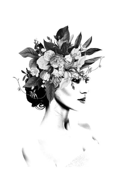 Floral III by Tatiana Amrein framed canvas print