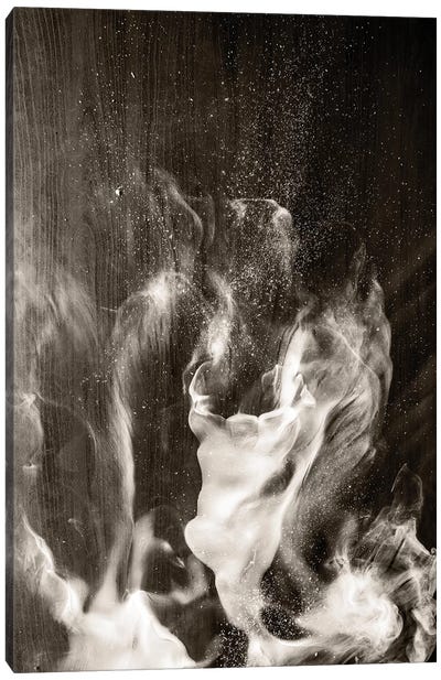 White Smoke Art Textured Background Canvas Art Print - Tatiana Amrein