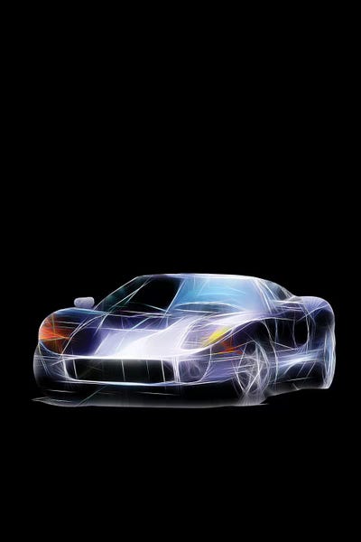 Tatiana Amrein: Neon Sport Car by Tatiana Amrein