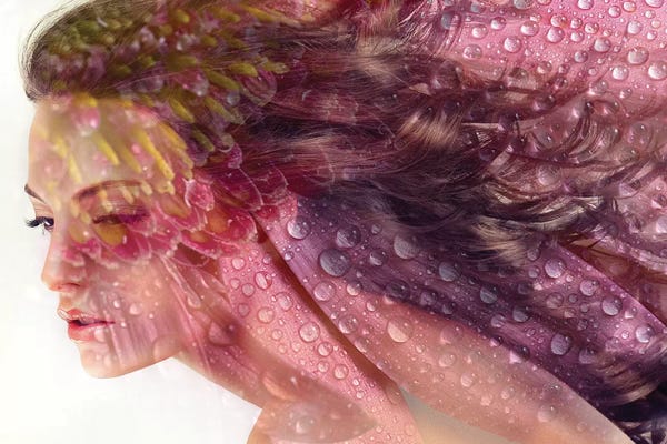 Double Exposure Photography: Daisy Lady by Tatiana Amrein