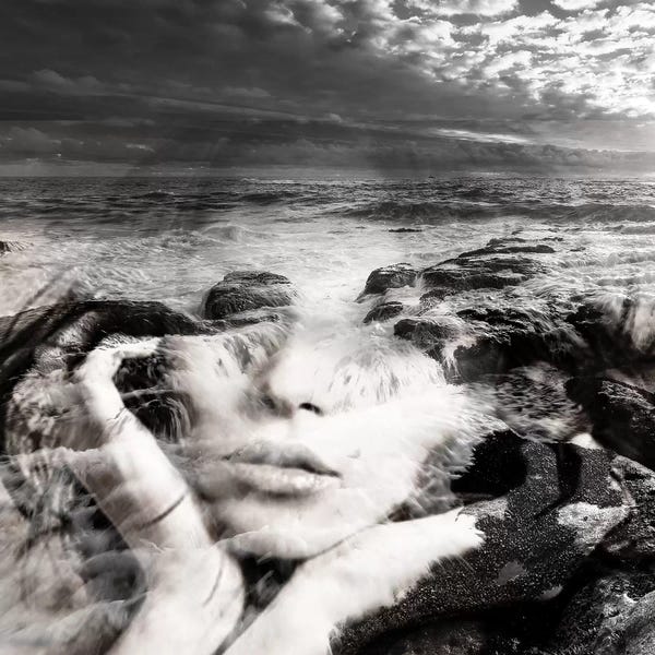Double Exposure Photography: Girl Sea I by Tatiana Amrein