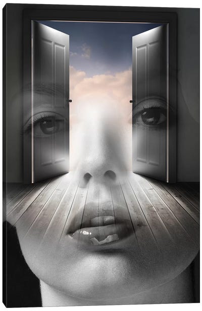 Open Your Mind Canvas Art Print - Double Exposure Photography