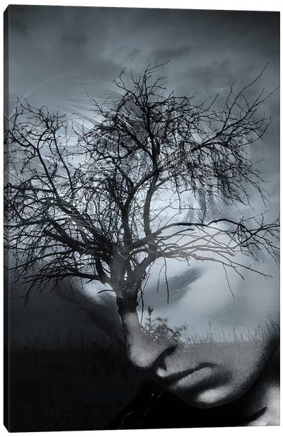 Tree Man II Canvas Art Print - Double Exposure Photography