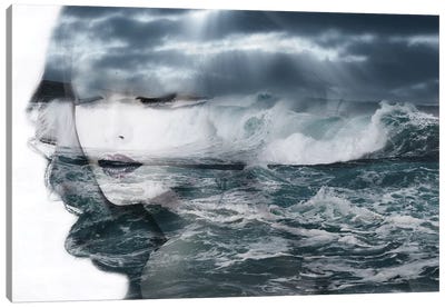 Sea Canvas Art Print - Double Exposure Photography