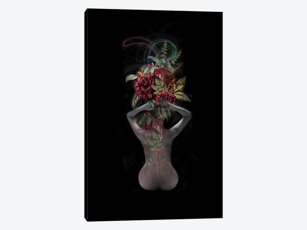 Embossed Vase by Tatiana Amrein 1-piece Canvas Artwork