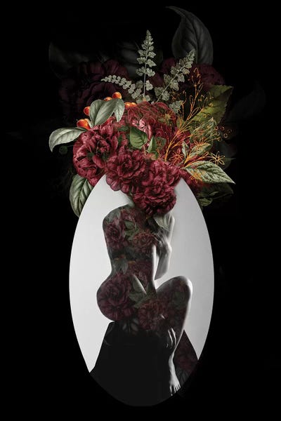 Red Flowers by Tatiana Amrein framed wall art