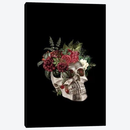 Skull Flowers Canvas Print #AMR72} by Tatiana Amrein Art Print