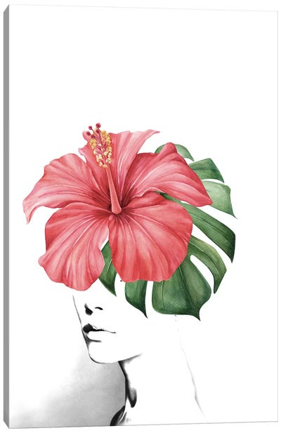 Hibiscus Canvas Art Print - Multimedia Portraits