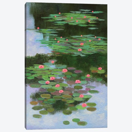 Monet's Water Lilies Canvas Print #AMT27} by Amita Dand Art Print