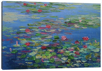 Mini pond Canvas Art Print - Water Lilies Collection