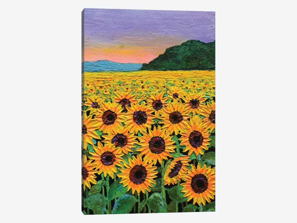 Sunflowers At Sunset by Amita Dand 1-piece Canvas Artwork