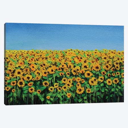 Sunflowers On A Sunny Day Canvas Print #AMT44} by Amita Dand Canvas Art Print