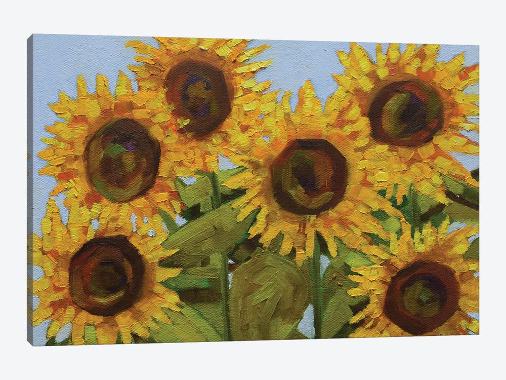 Sunlit Sunflowers by Amita Dand 1-piece Canvas Wall Art