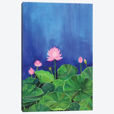 Lotus Bloom Canvas Print #AMT48} by Amita Dand Canvas Wall Art