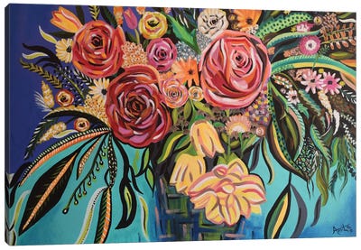 Flower Burst Canvas Art Print - Self-Taught Women Artists