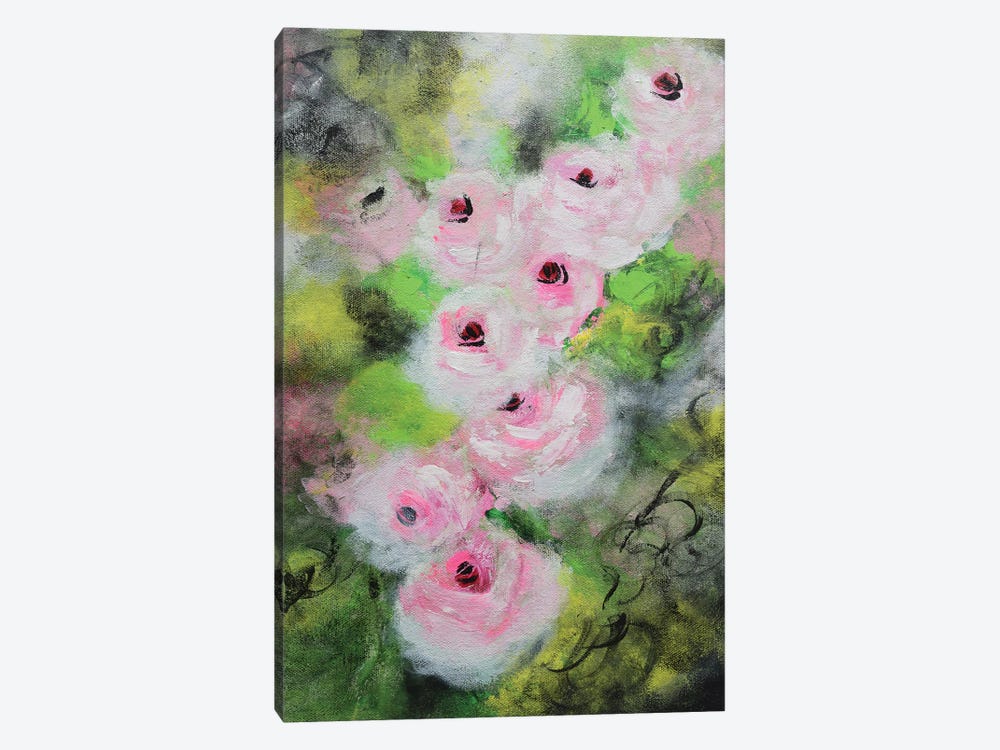 Vintage Pink Roses by Amita Dand 1-piece Canvas Art